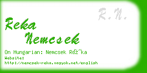 reka nemcsek business card